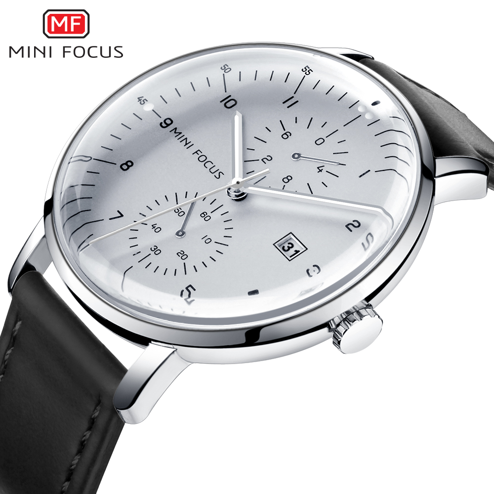 Luxury Watch Holder For Men - MINI FOCUS 남성용 정품 가죽 손목시계,