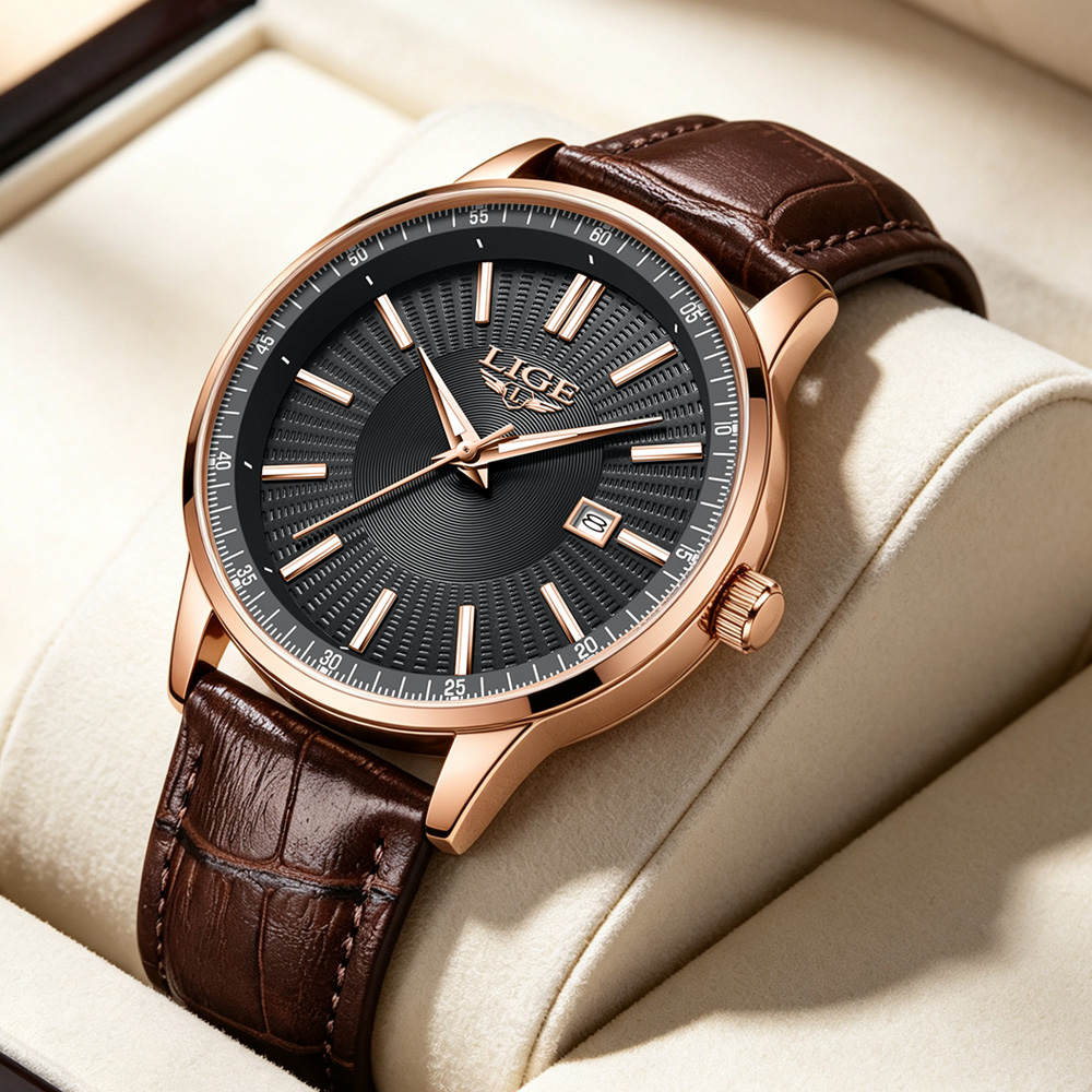 Luxury Watch Holder For Men - LIGE 최고급 브랜드 남성용 시계 비즈니스