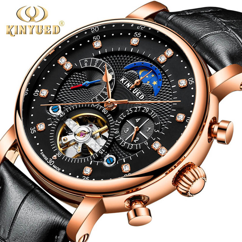 Automatic Pilot Watch - 럭셔리 브랜드 KINYUED 자동 기계식 남성