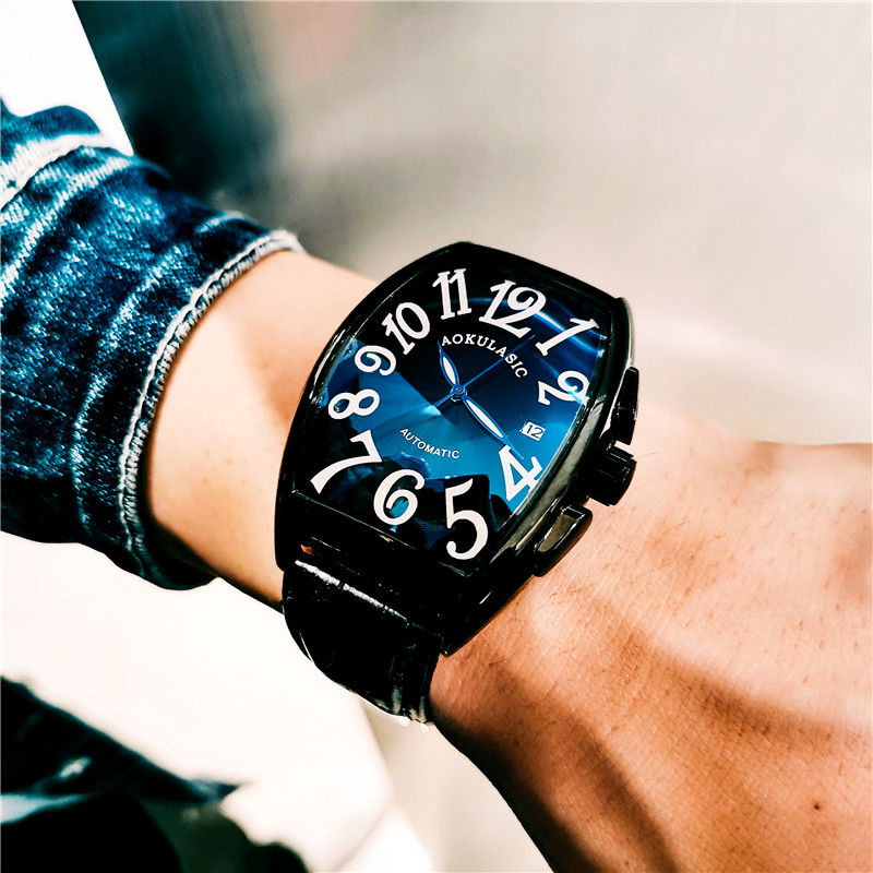 Luxury Watch Values - 고급스러운 남성용 기계식 시계, 배럴형 스켈레톤