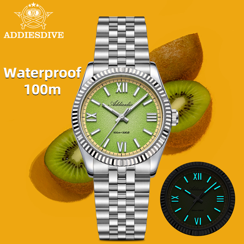 Luxury Watch Dial - ADDIESDIVE 남성용 VH31 쿼츠 시계 36MM