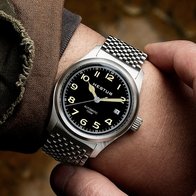 Automatic Pilot Watch - 헤스터 오토매틱 메카니컬 시계 파일럿 남성용