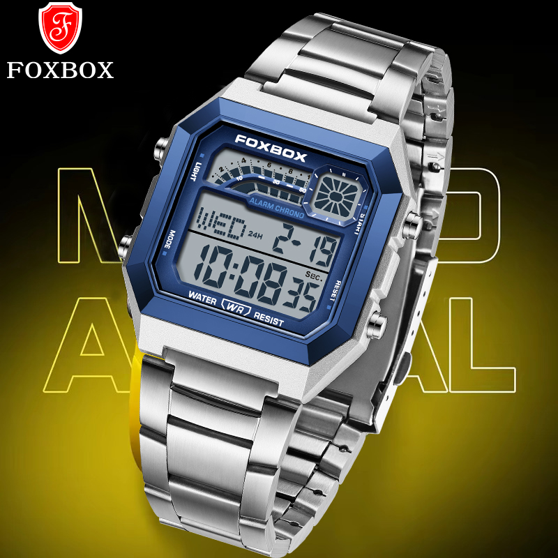 Luxury Watch For Men - FOXBOX 패션 럭셔리 디지털 남성 시계