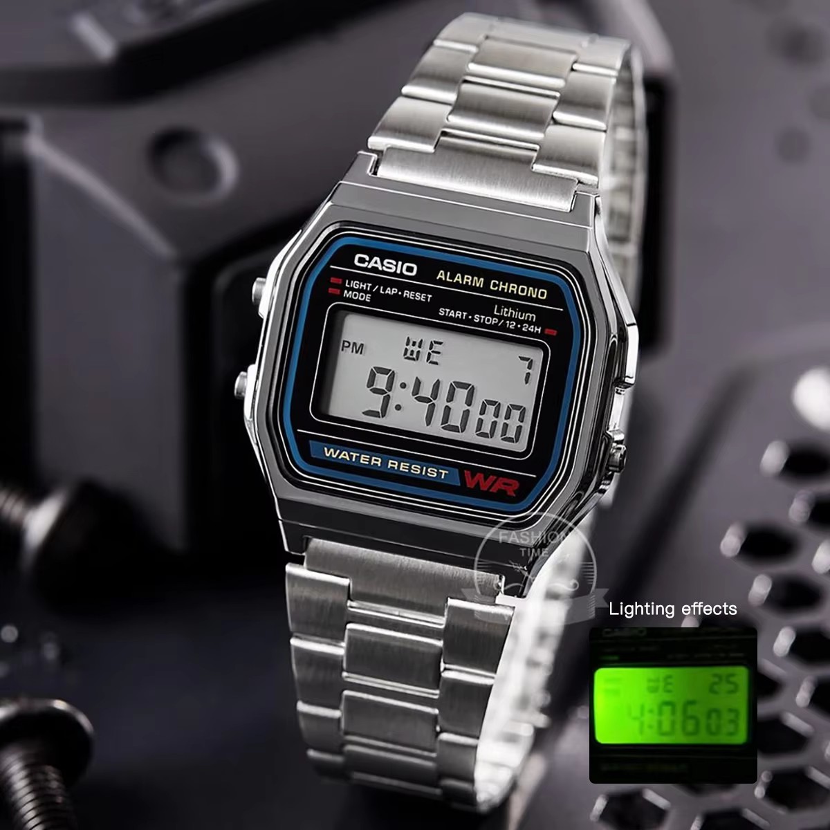Luxury Watch Casio - 카시오 시계 실버 시계 남성 세트