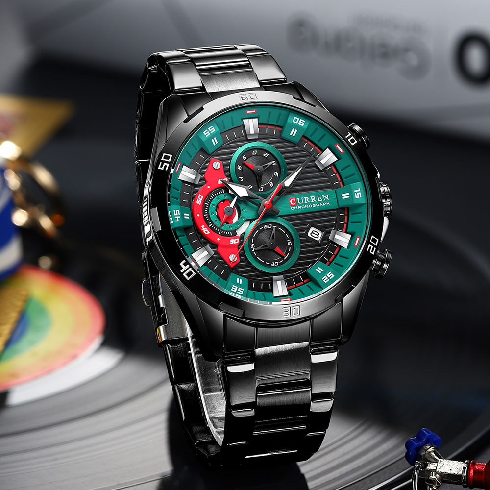 CURREN 남자 손목 시계, 방수 크로노그래프 남자  - Luxury Watch Mockup 리뷰 및 가격