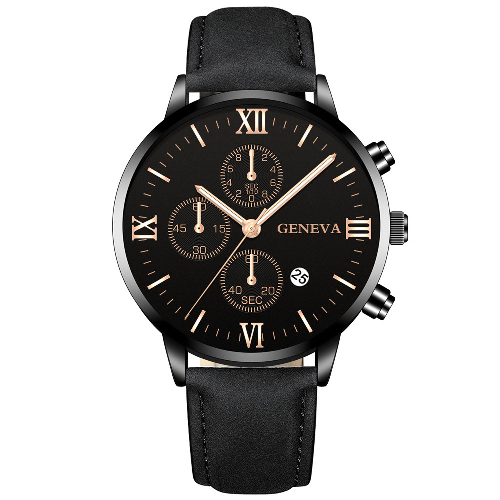제네바 패션 남자 날짜 합금 케이스 합성 가죽 아날로그 - Luxury Watch Holder For Men 리뷰 및 가격