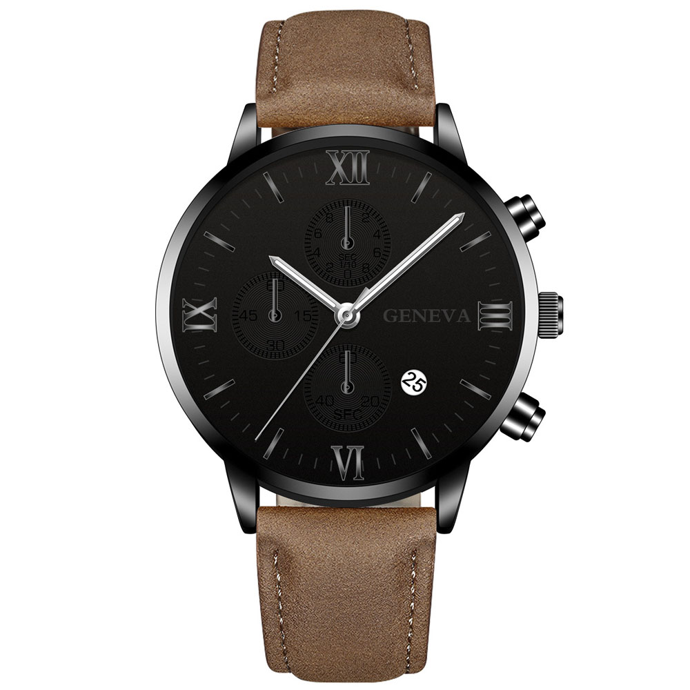 제네바 패션 남자 날짜 합금 케이스 합성 가죽 아날로그 - Luxury Watch Holder For Men 리뷰 및 가격