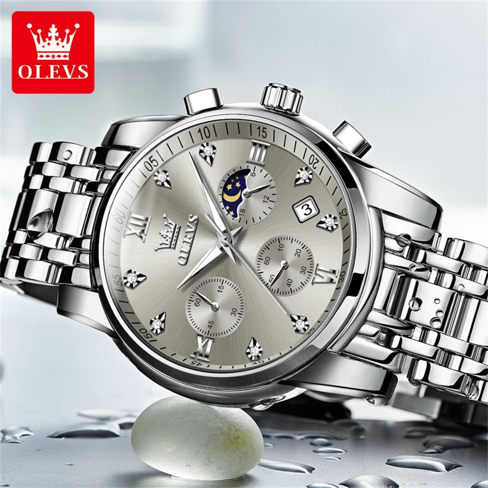OLEVS 2858 남성용 쿼츠 시계 클래식 쓰리 아이 - Luxury Watch Dial 리뷰 및 가격