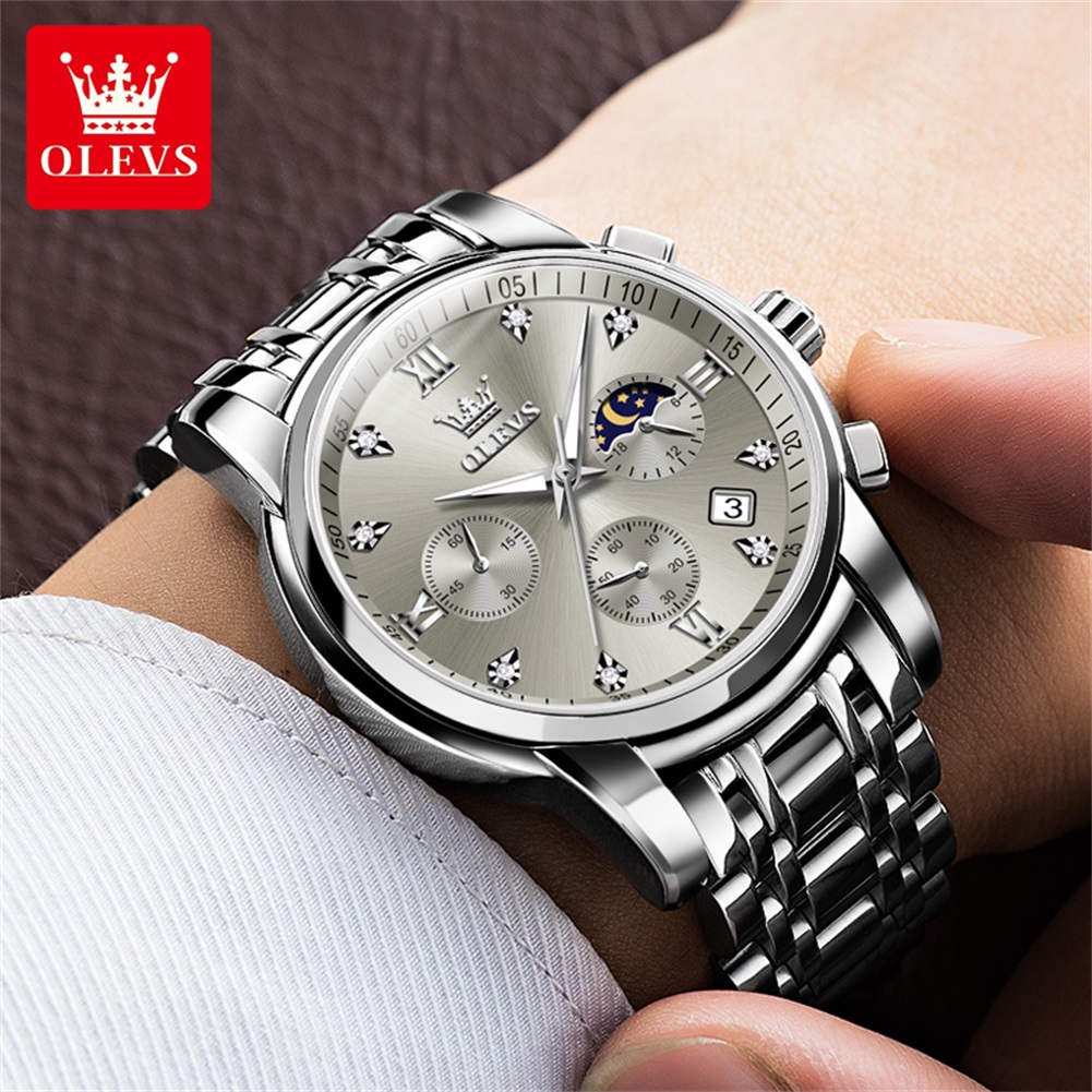OLEVS 2858 남성용 쿼츠 시계 클래식 쓰리 아이 - Luxury Watch Dial 리뷰 및 가격