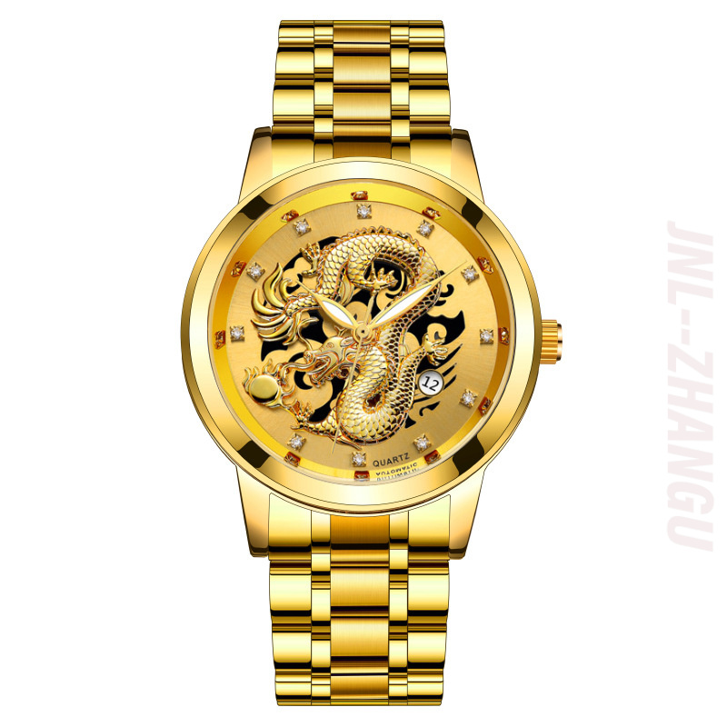 트렌디한 패션 캘린더 남성용 시계 스틸 밴드 쿼츠 비즈 - Luxury Watch Trading 리뷰 및 가격