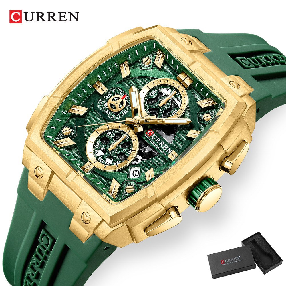 CURREN 남성용 럭셔리 빈티지 시계, 실리콘 스트랩 - Luxury Watch For Men 리뷰 및 가격