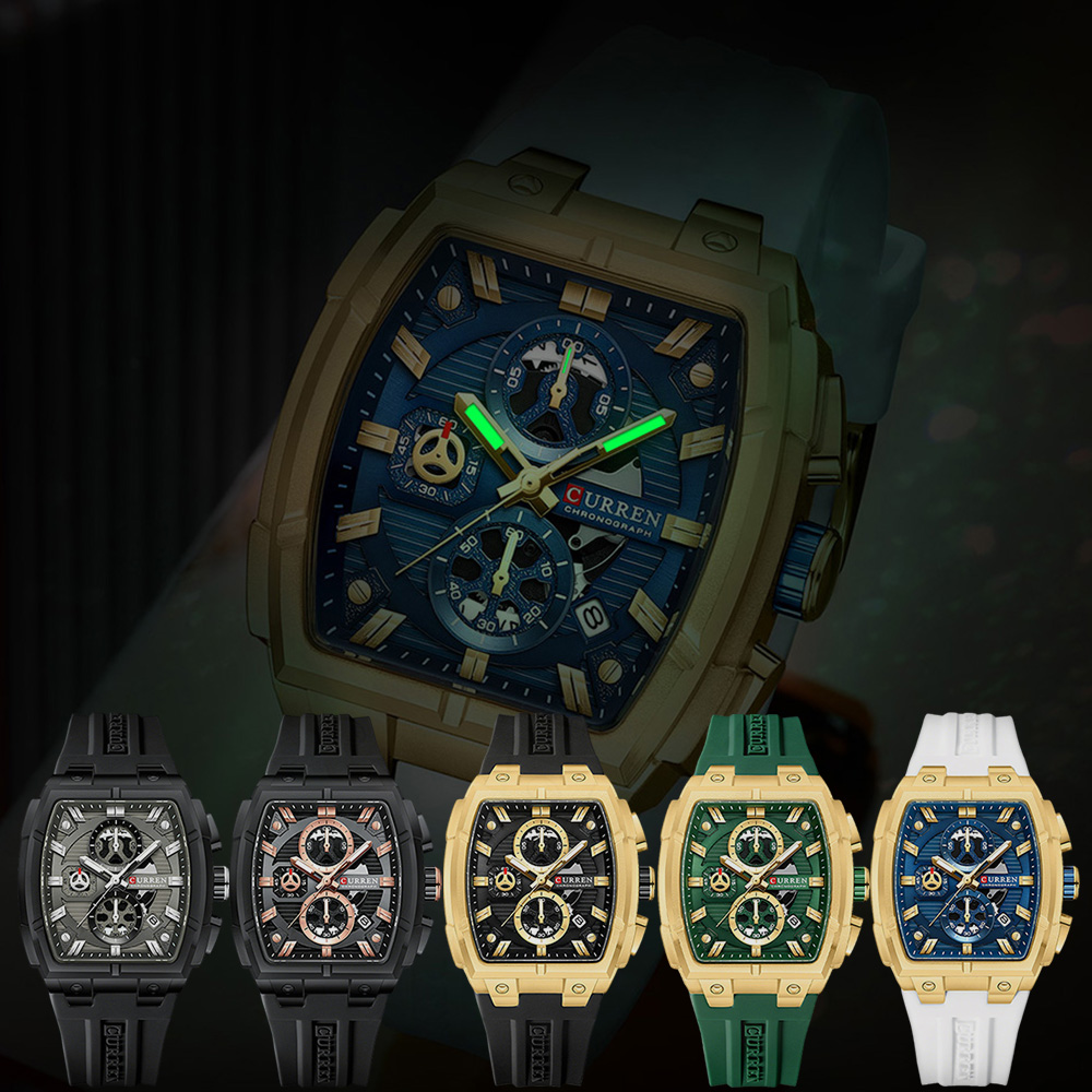 CURREN 남성용 럭셔리 빈티지 시계, 실리콘 스트랩 - Luxury Watch For Men 리뷰 및 가격