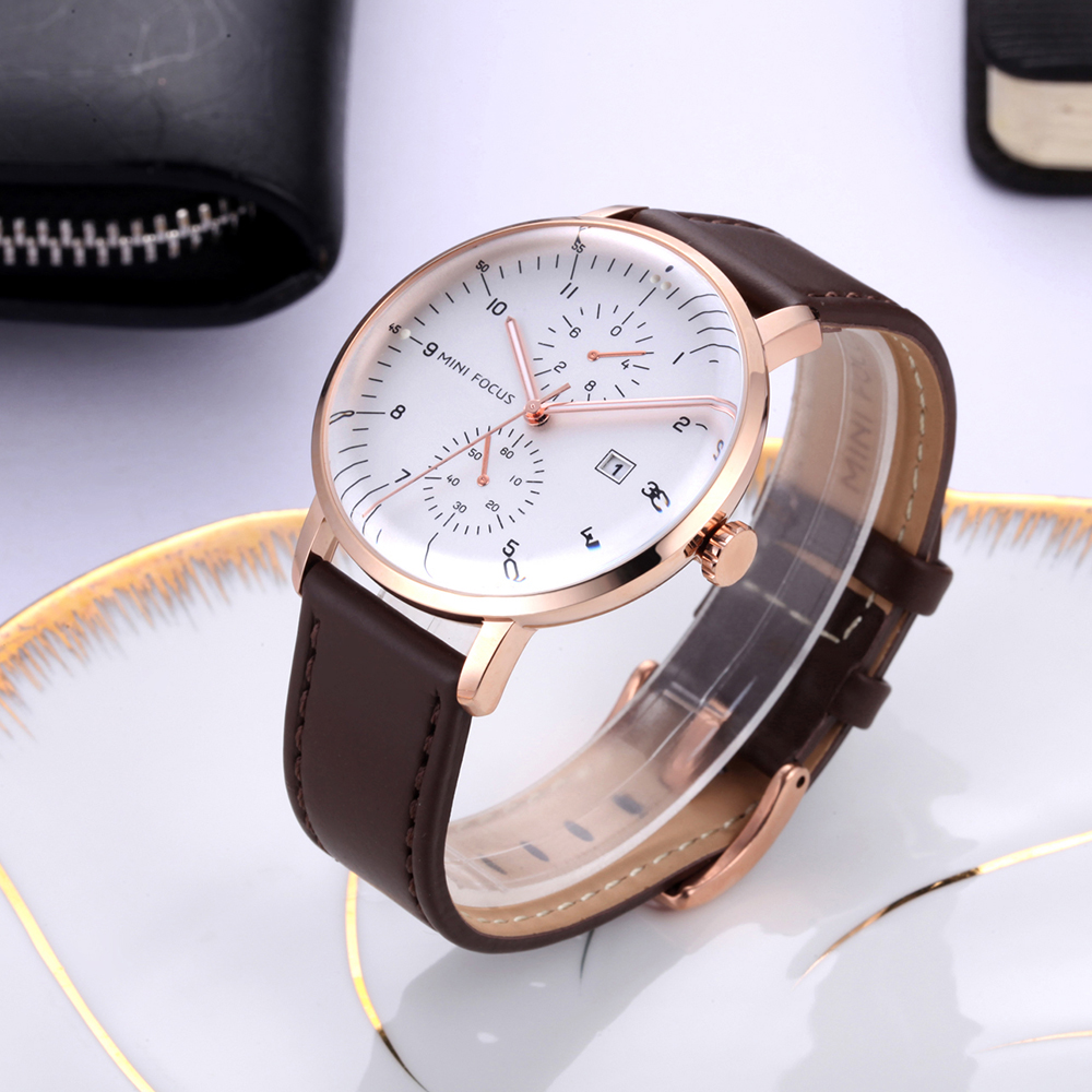 MINI FOCUS 남성용 정품 가죽 손목시계, 방수  - Luxury Watch Holder For Men 리뷰 및 가격