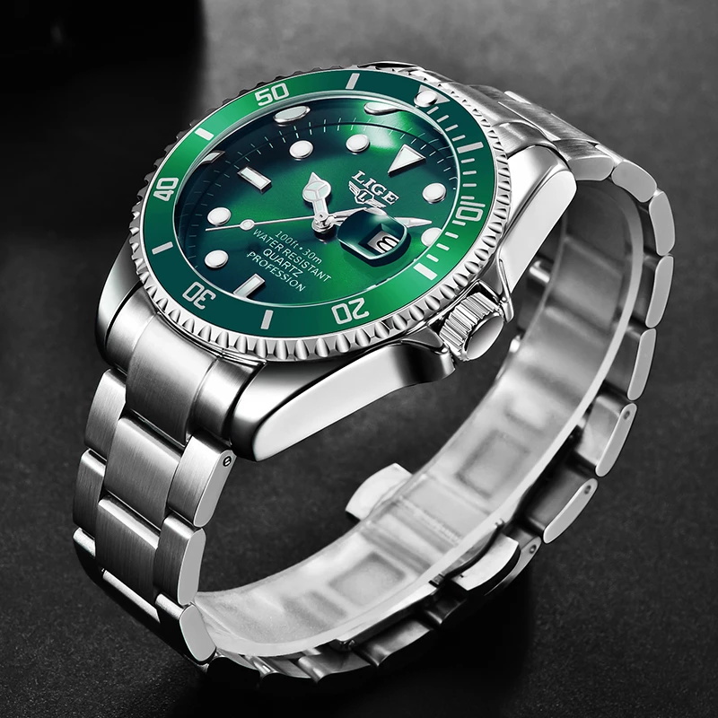LIGE 최고 브랜드 럭셔리 패션 다이버 시계 남자 3 - Luxury Watch Mockup 리뷰 및 가격