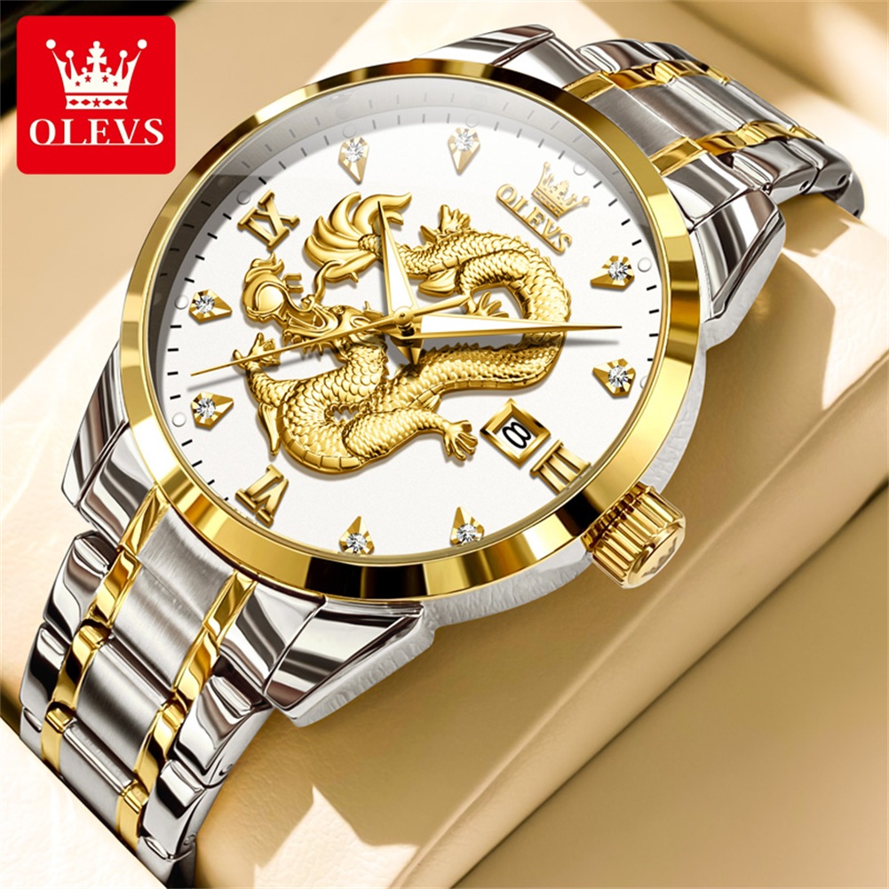 OLEVS 패션 중국 Loong 드래곤 다이얼 쿼츠 시 - Luxury Watch China 리뷰 및 가격