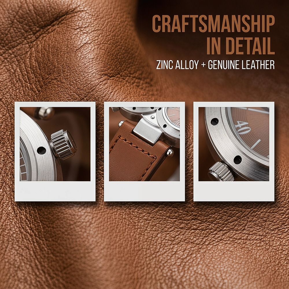 럭셔리 PU 가죽 스트랩 빅페이스 시계 가죽 스트랩 야 - Compass Watch Luxury 리뷰 및 가격