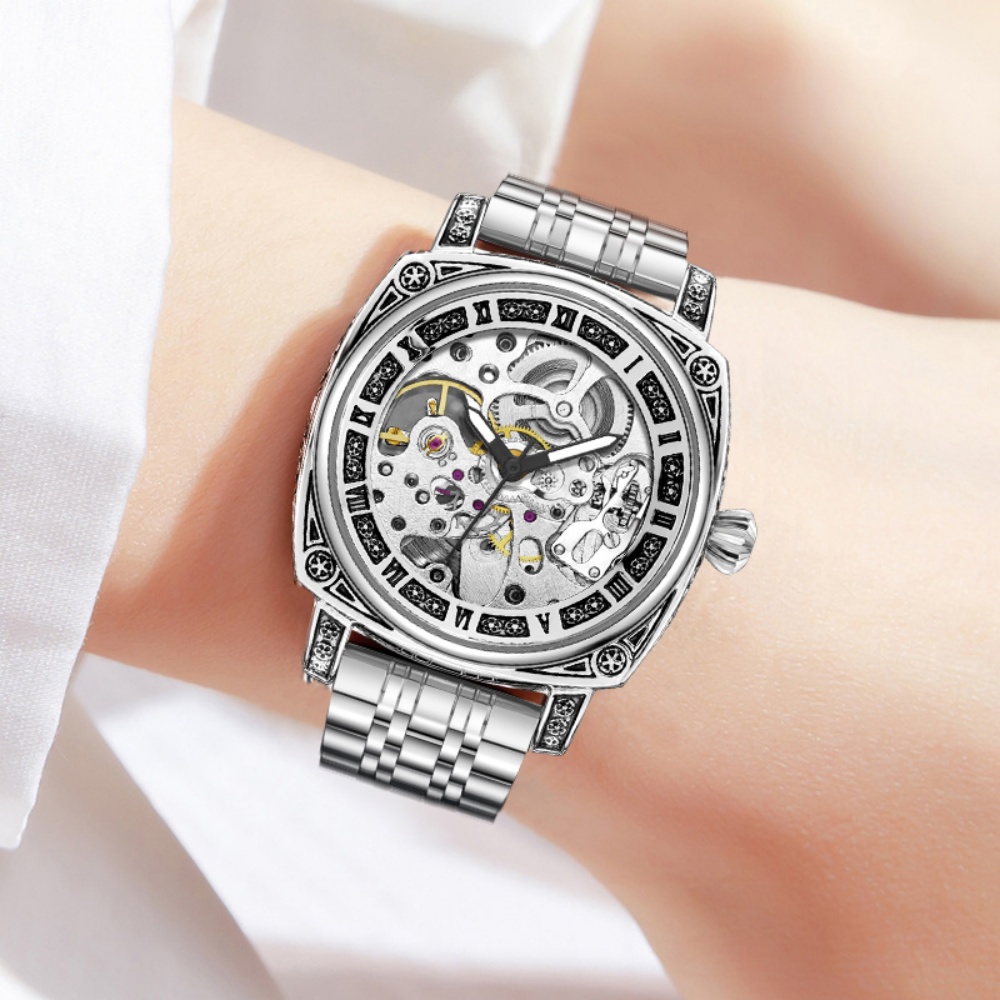 맞춤형 여성용 속이 빈 기계식 시계, 빈티지 각인 라이 - Luxury Watch Values 리뷰 및 가격