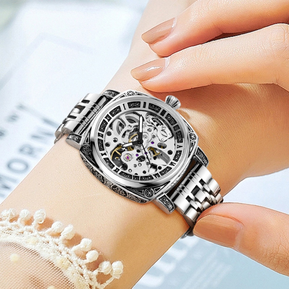맞춤형 여성용 속이 빈 기계식 시계, 빈티지 각인 라이 - Luxury Watch Values 리뷰 및 가격