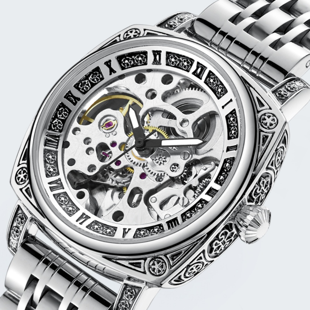 맞춤형 여성용 속이 빈 기계식 시계, 빈티지 각인 라이 - Luxury Watch Values 리뷰 및 가격