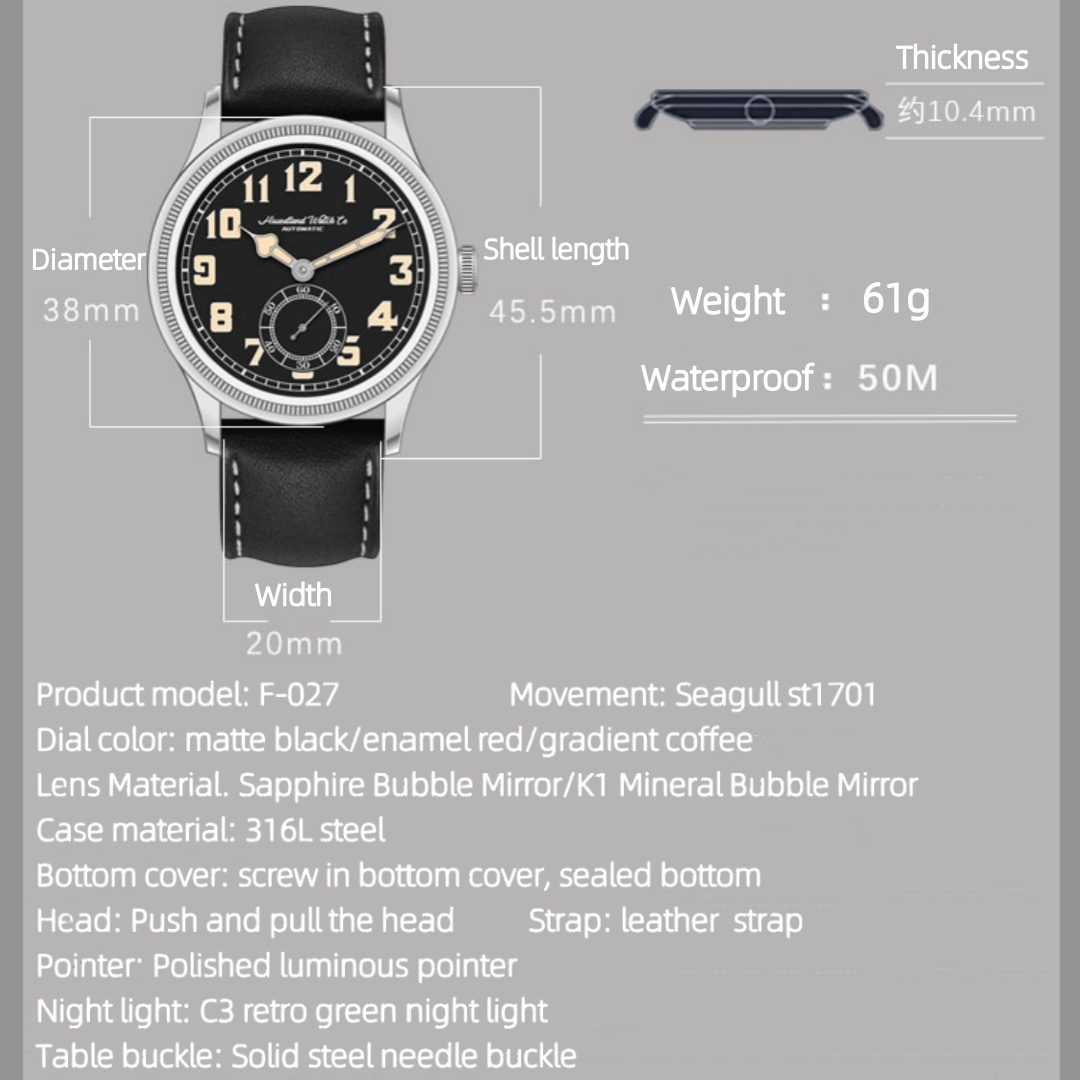 Hruodland 2025 신형 남성 자동 기계식 시계 - Automatic Pilot Watch 리뷰 및 가격