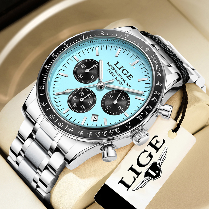 LIGE 최고급 브랜드 남성용 새 시계 쿼츠 남성 시계 - Luxury Watch Holder For Men 리뷰 및 가격