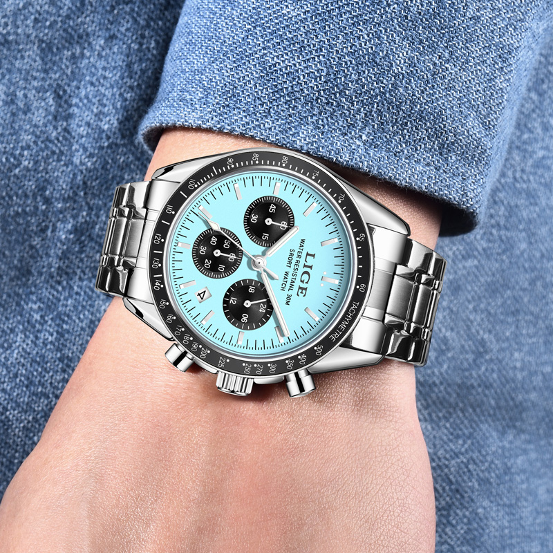 LIGE 최고급 브랜드 남성용 새 시계 쿼츠 남성 시계 - Luxury Watch Holder For Men 리뷰 및 가격