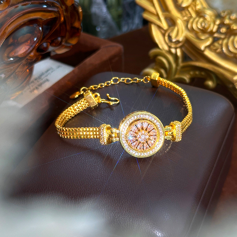 24k 골드 9999 라이트 럭셔리 다이아몬드 장식 회 - Compass Watch Luxury 리뷰 및 가격