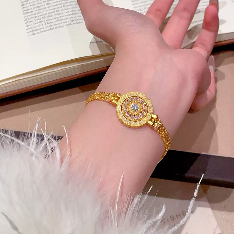 24k 골드 9999 라이트 럭셔리 다이아몬드 장식 회 - Compass Watch Luxury 리뷰 및 가격