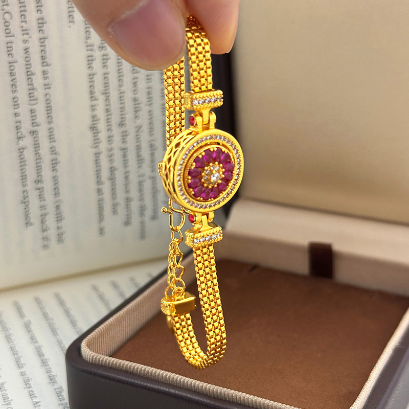 24k 골드 9999 라이트 럭셔리 다이아몬드 장식 회 - Compass Watch Luxury 리뷰 및 가격