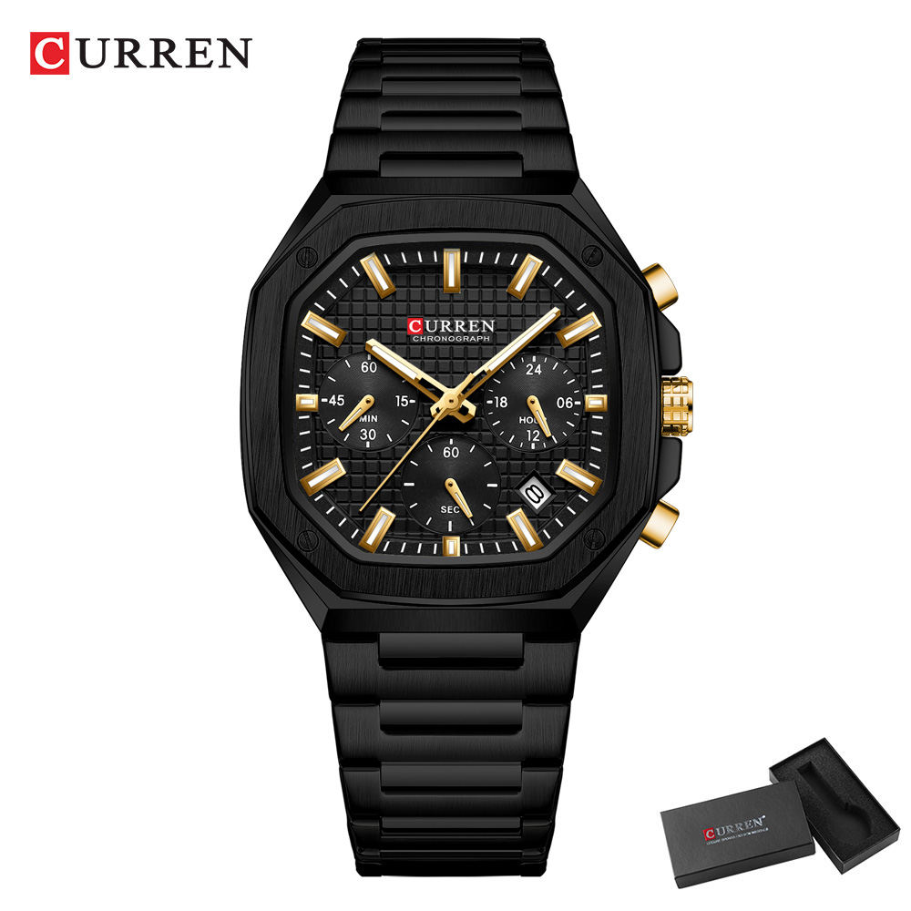 CURREN 남성용 럭셔리 스퀘어 크로노 시계 클래식  - Luxury Watch Dial 리뷰 및 가격