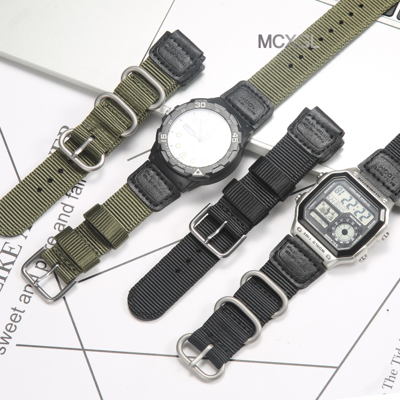카시오 W800H 남성용 캔버스 스포츠 블랙 그린 팔찌 - Luxury Watch Casio 리뷰 및 가격